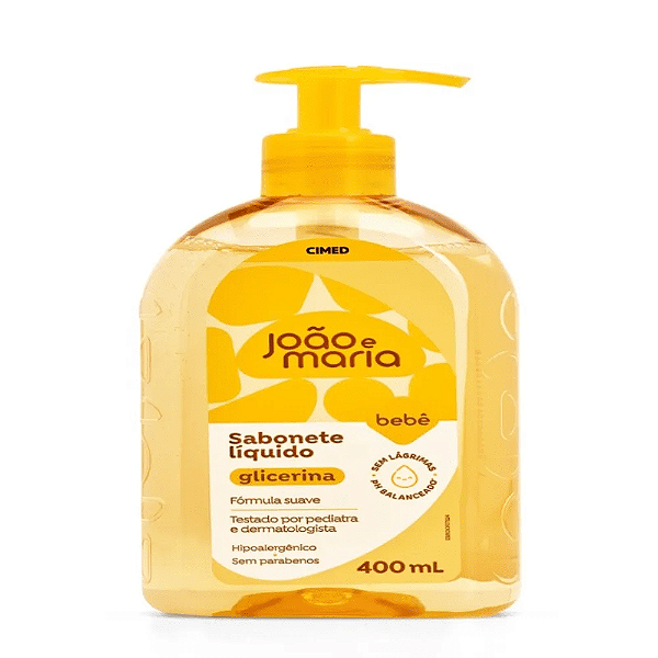 Sabonete Líquido Bebê Cimed João e Maria Com Glicerina 400ml