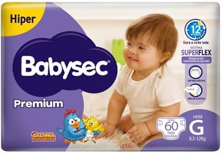 Fralda Babysec Premium Hiper G Com 60 Unidades