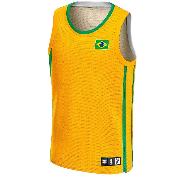 Regata de Basquete Masculina Seleção Brasil Jrkt Micro Dry