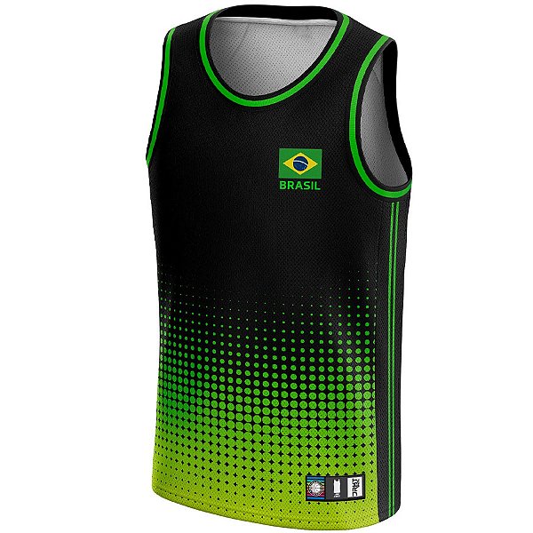 Regata De Basquete Seleção Brasil Jrkt Sports Ultra Dry Neon