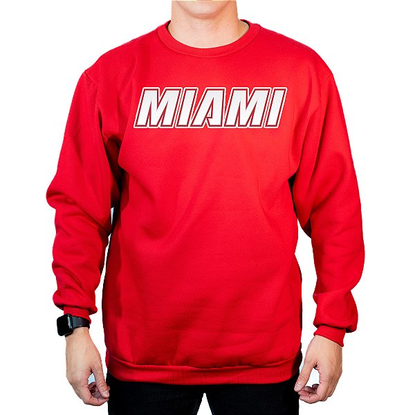 Moletom Basquete Miami Malha Nobre Jrkt Sports Flanelado Gola Careca