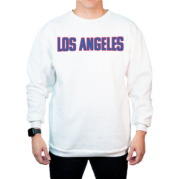 Moletom Basquete Los Angeles Malha Nobre Jrkt Sports Flanelado Gola Careca