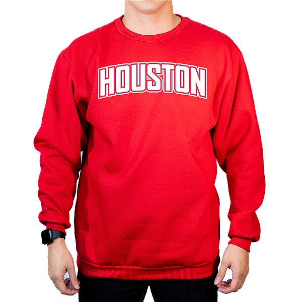 Moletom Basquete Houston Malha Nobre Jrkt Sports Flanelado Gola Careca