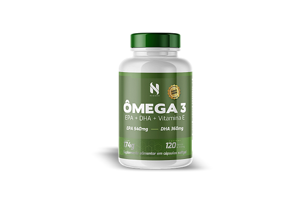 ÔMEGA 3  EPA + DHA + Vitamina E - 120 caps