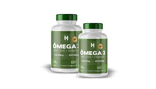 ÔMEGA 3  EPA + DHA + Vitamina E | Combo com 2 Und