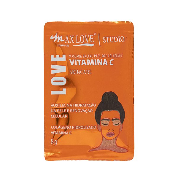 Máscara Facial Peel Off Colágeno e Vitamina C Max Love 8g