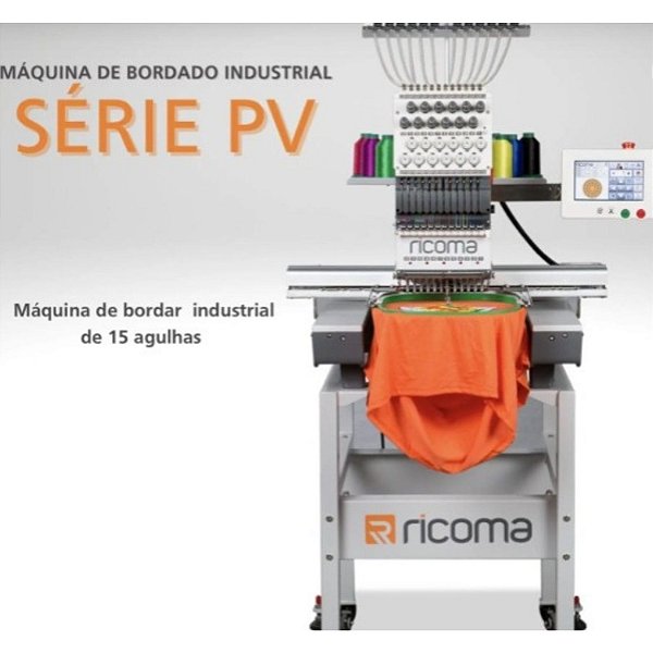 Máquina de Bordado Semi Industrial 1 Cabeça 15 Agulhas - Ricoma PV1501