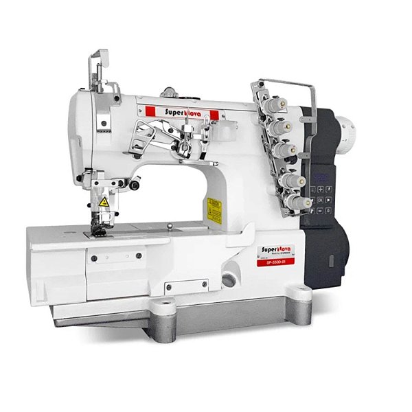 Máquina de Costura Galoneira Base Plana Fechada Direct Drive e Bitola De 6.4mm - Supernova SSP-550D-01