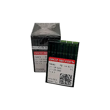 Agulha Groz-Beckert p/ Galoneira - UYX128 GAS FFG/SES - Pacote c/ 100 Und