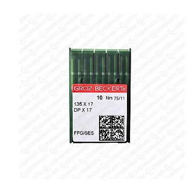 Agulha Groz-Beckert Transporte Duplo/Triplo - DPX17 FFG/SES - Pacote c/ 100 Und