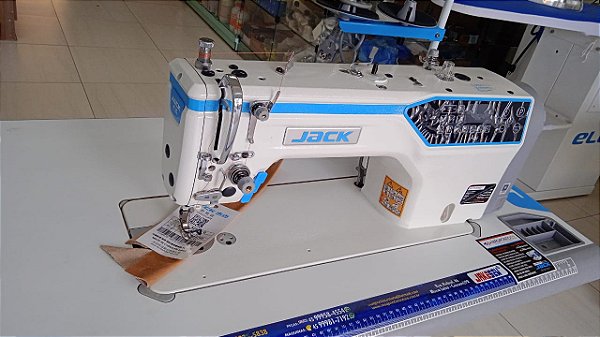 Máquina Reta Eletrônica Com Transporte Duplo Por Agulha - Modelo A6F Jack (220V)