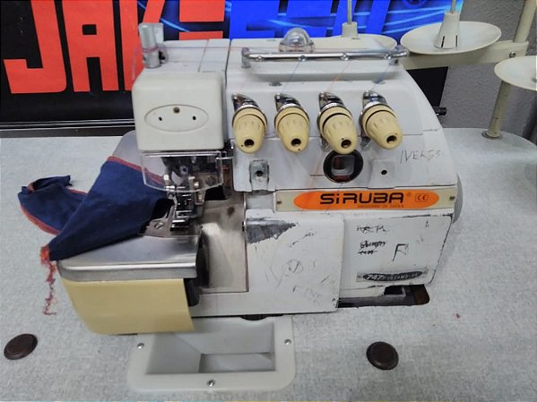 Máquina Overlok Ponto Cadeia Motor Convencional 220v - 747F Siruba usada