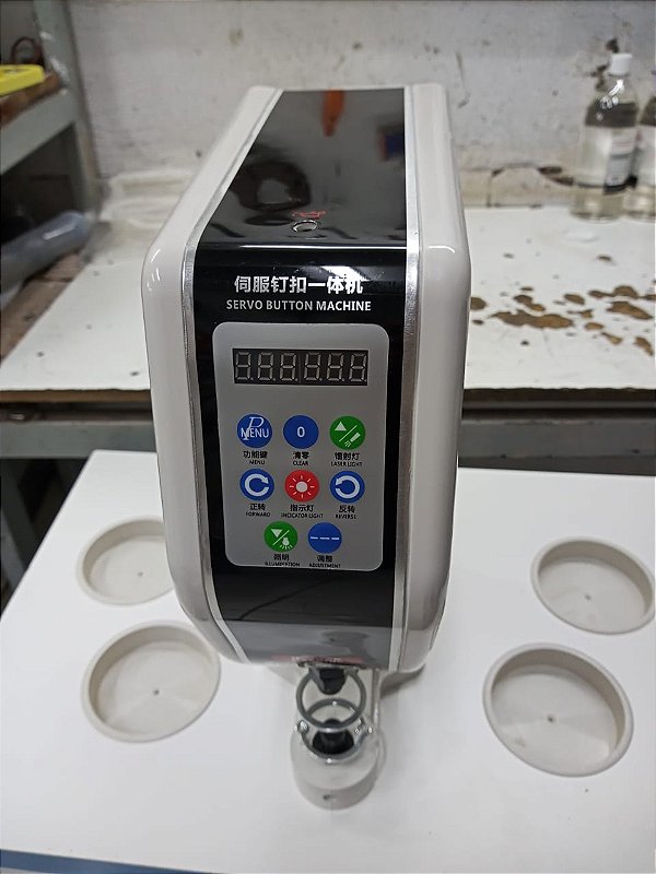 Máquina de Pregar Botão Ilhós Motor Direct Drive 220v - LM918 Lanmax