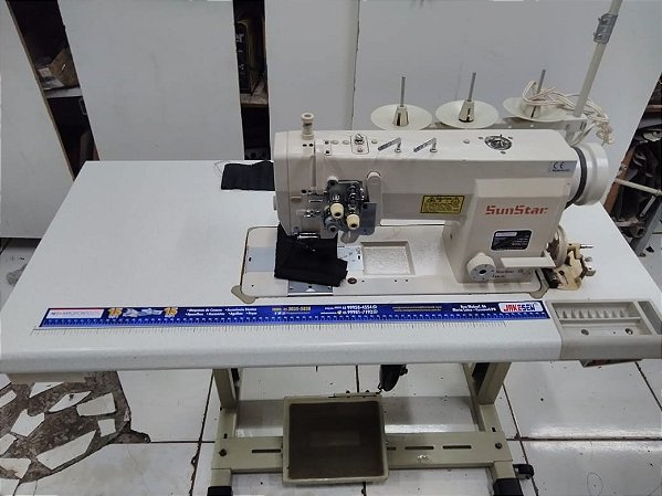 Máquina Pespontadeira 2 Agulhas Alternada Convencional Usada - Modelo KM797 (110/220v)