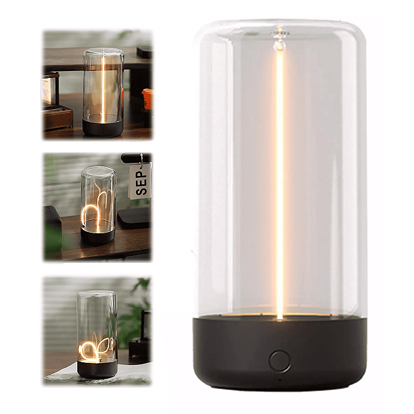 Luminária de Mesa Minimalista Lâmpada Filamento Magnetico Led Moderna