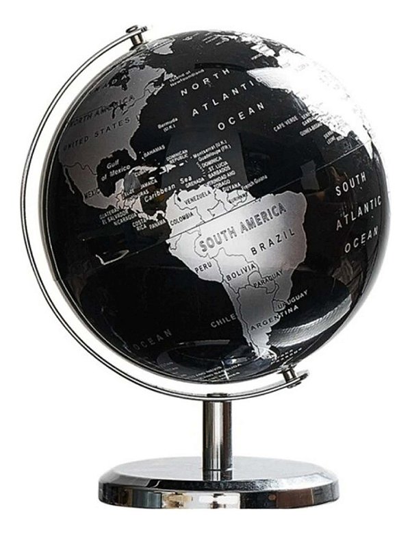 Globo Terrestre Musical Mapa Mundi Interativo Música Decoração Mesa Quarto