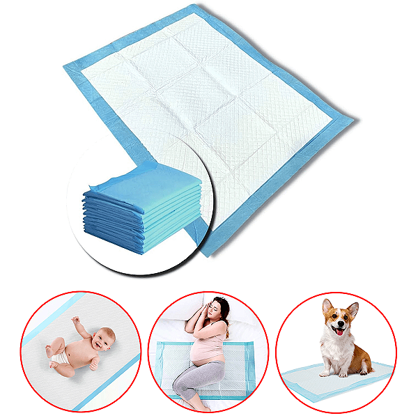 Tapete Higienico Cao Pet Cachorro 60x90 Animal de Estimaçao Antivazamento 20 Unidades Treinamento Adestramento