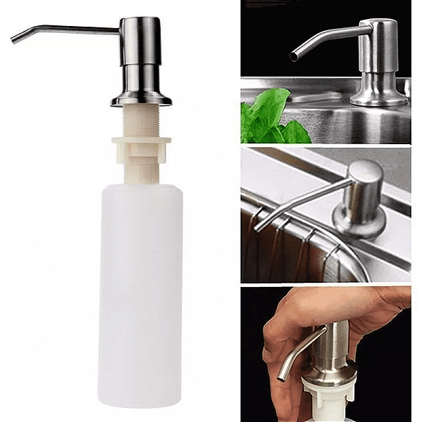 Dispenser Dosador De Embutir Sabao Liquido Detergente Pia Limpeza Higienizaçao Maos Objetos Utensilios Banheiro Casa