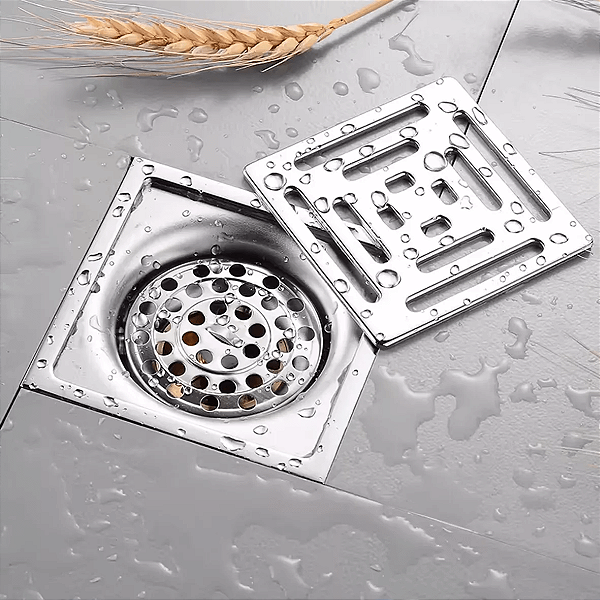 Ralo Inox Tampa Anti Odor 10x10 Inteligente Drenagem