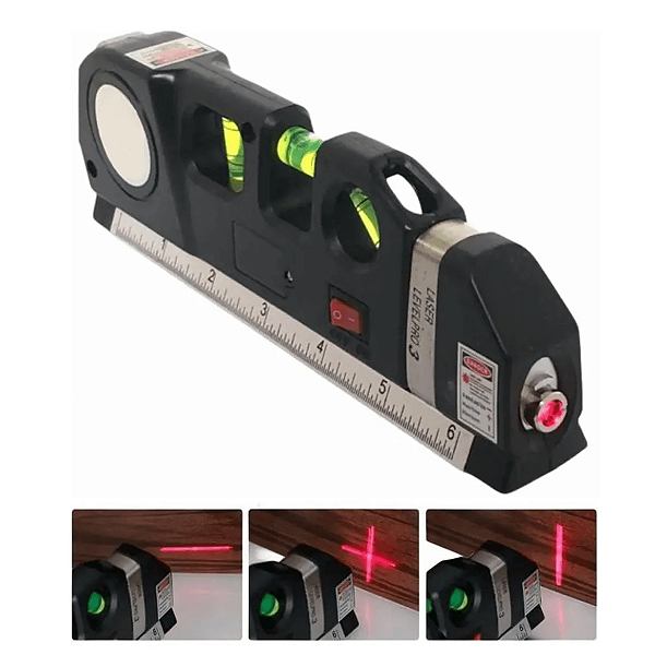 Nivel Nivelador A Laser 8m Alta Precisao Com Trena E Regua