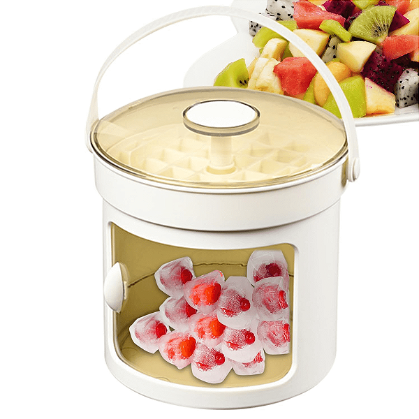 Forma de Gelo Caixa de Gelo Dispenser De Gelo 36 Cubos Com Gaveta