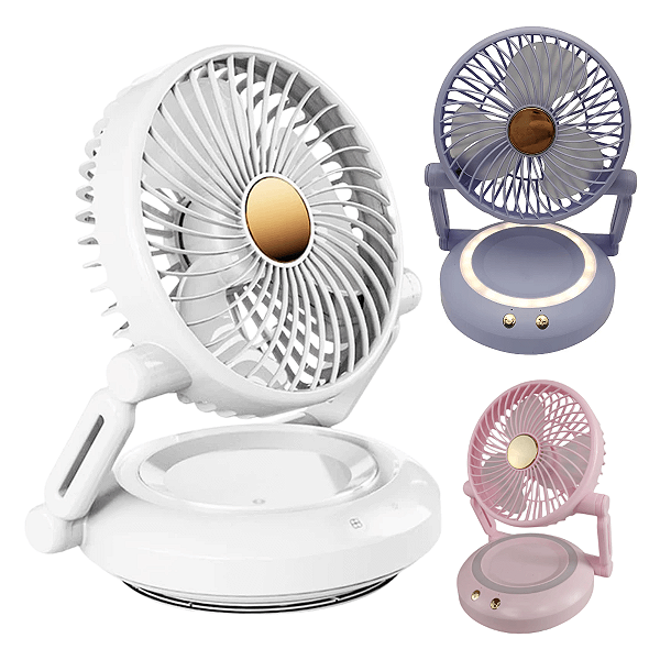 Ventilador Mesa Portatil Giratório Maquiagem Cozinha Quarto