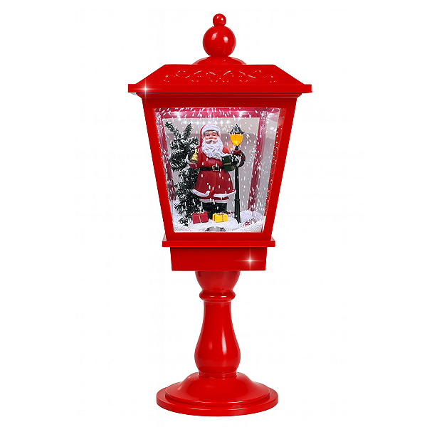 Poste Natalino Musical Decoração Natal Luz Neve Empresa Casa Jardim