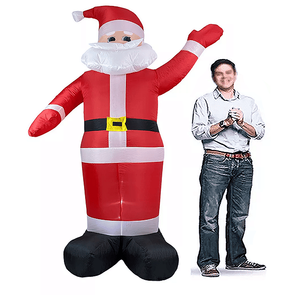 Papai Noel De Natal Eletrico Inflavel Gigante Natalino 2,10m