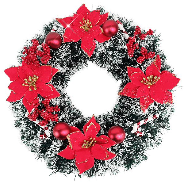 Guirlanda Natal Super Luxo de Flores Decoração Natalina Porta