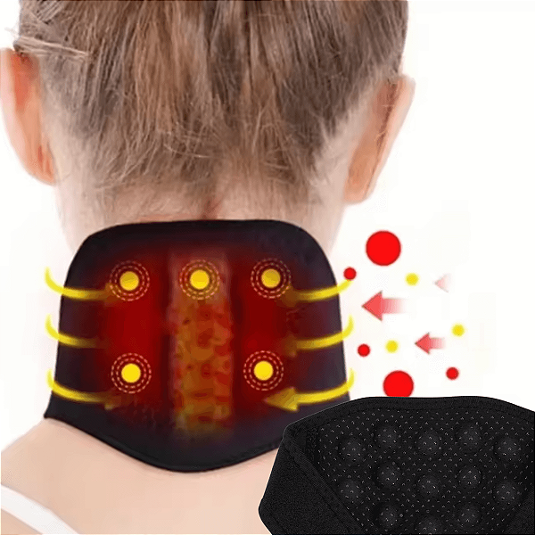 Colar Cervical Magnético Alívio Dor Pescoço Terapia Imãs