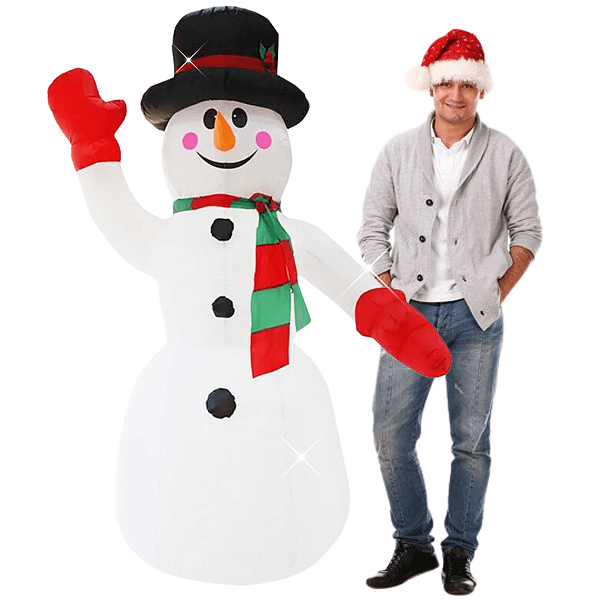 Boneco de Neve Natalino Natal Inflável 1,8m Decoração Festa Enfeite