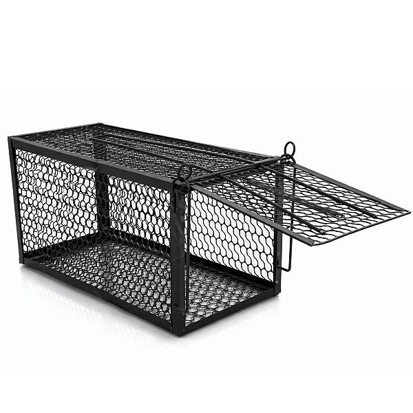 Ratoeira Armadilha Pega Rato Gaiola Grande Com Mola