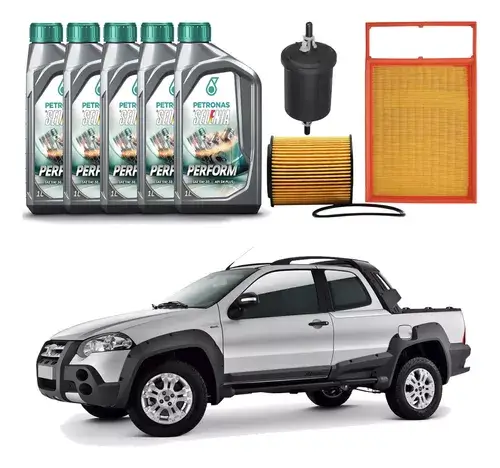 Kit Troca De Filtros Fiat Strada Adventure 1.8 2012