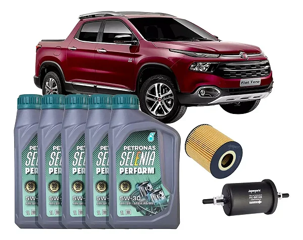 Kit Troca Oleo 5w30 Petronas Filtro Comb Fiat Toro 1.6 1.8