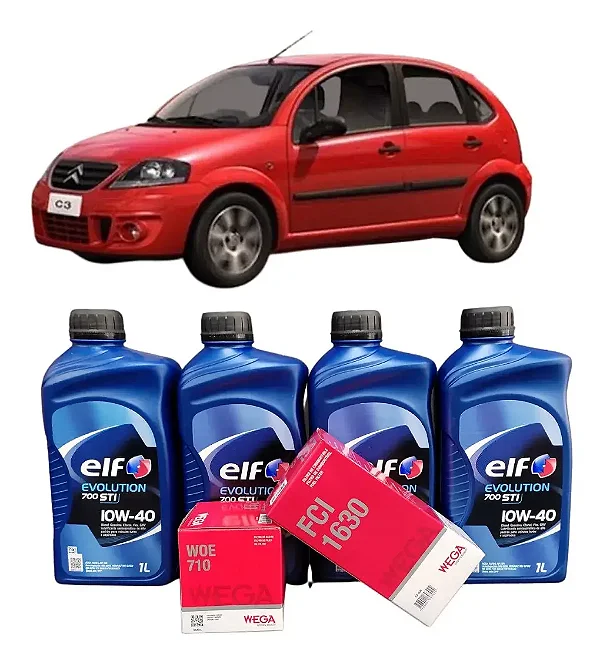 Kit Troca Óleo Citroen C3 1.4 2006 2007 2008 2009 2010 2011