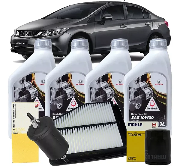 Kit Troca De Oleo 10w30 Honda Civic G9 1.8 Flex 2012 2013