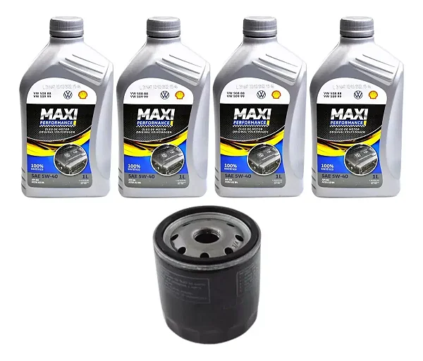 Kit com 4 Litros Oleo Maxi 5w40 508/509 + Filtro de óleo Fox 2019