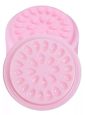 Paleta Flor Suporte Cola Extensão De Cílios Descartável 20un