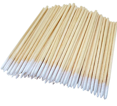 100 Palitos Com Algodão Para Limpeza Henna Sobrancelha Unhas 100mm