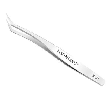 Pinça para Extensão de Cílios Nagaraku Ponta Curva N-03