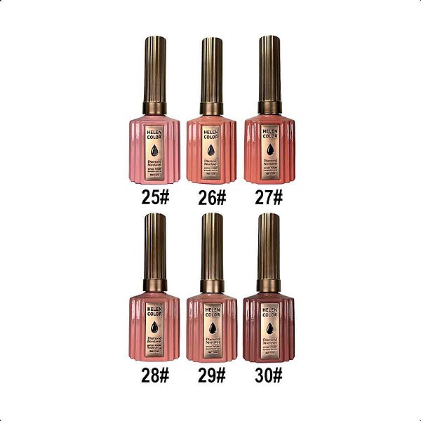 Esmalte em Gel UV/LED Helen Color Diamond Nivelavel Cor 25# ao 30#