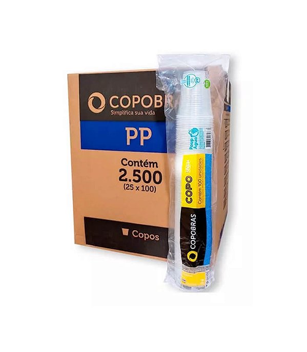 COPO DESC 200 ML PP COPOBRAS  C/2500 BRANCO
