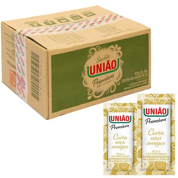 AÇÚCAR REFINADO SACHE 5 GRS C/400 UNIAO