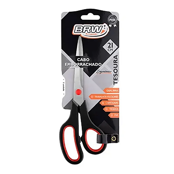 TESOURA 21 CM CABO EMBORRACHADO BRW