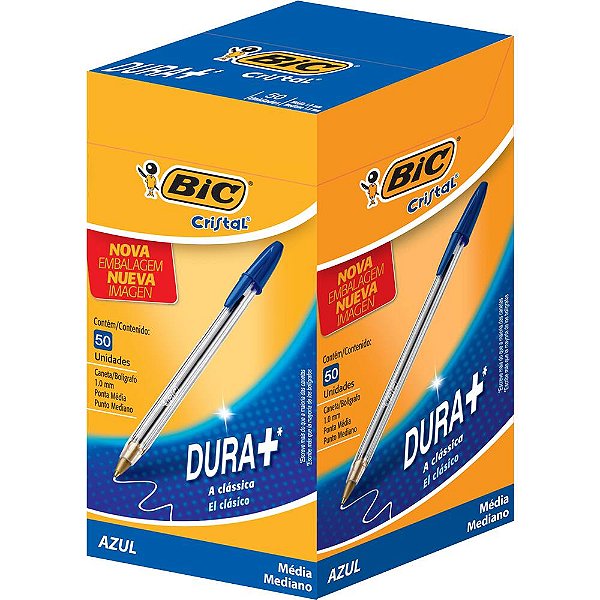 CANETA BIC CRISTAL AZUL COM 50UN
