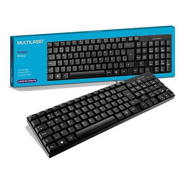 TECLADO MULTILASER BÁSICO USB SLIM COM FIO