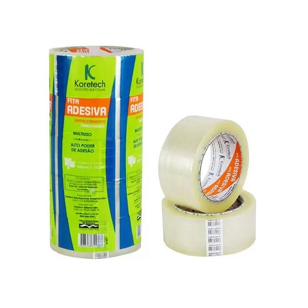 FITA PVC 45X100 TRANSP. KORETECH