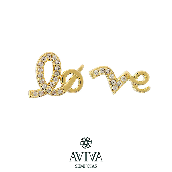Brincos Assimétricos LOVE - Amor e Estilo em Cada Detalhe