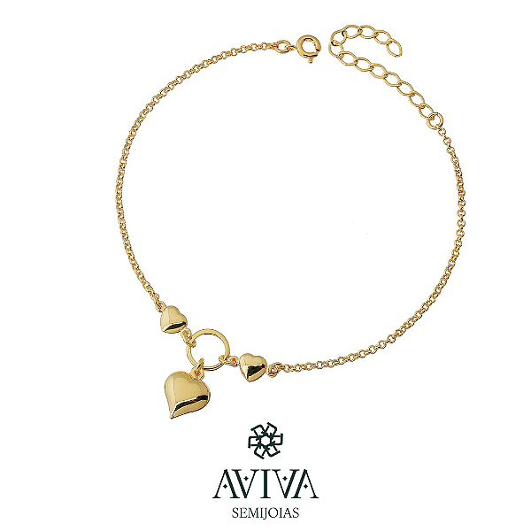 Tornozeleira com Pingente de Coração - Delicadeza e Sofisticação