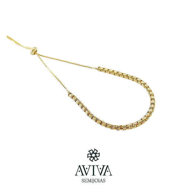 Pulseira Delicada Ajustável com Corrente Veneziana - Elegância e Versatilidade